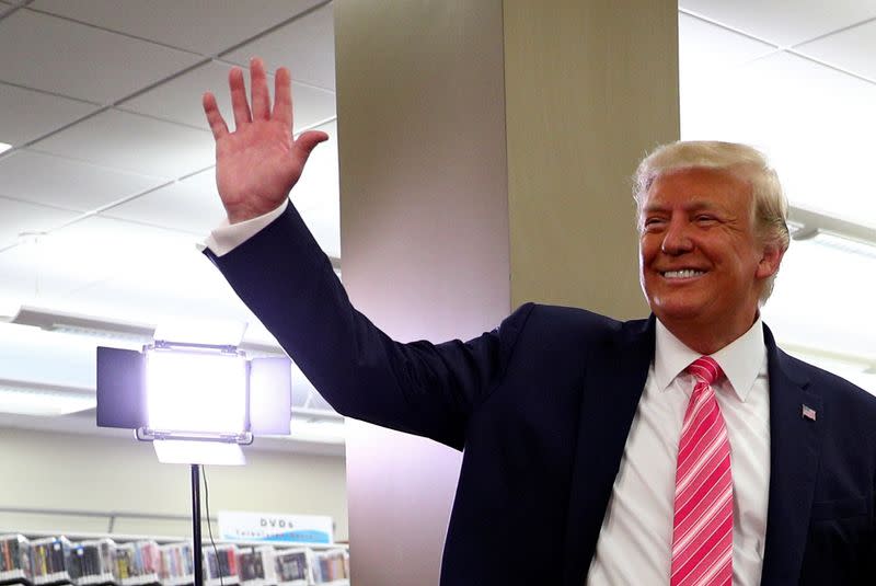 U.S. President Trump casts his ballot for the presidential election, in West Palm Beach