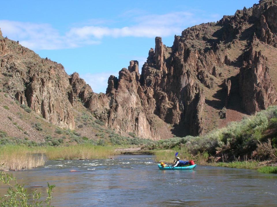 Rafting on the Owyhee River between Rome and Leslie Gulch in southeastern Oregon.