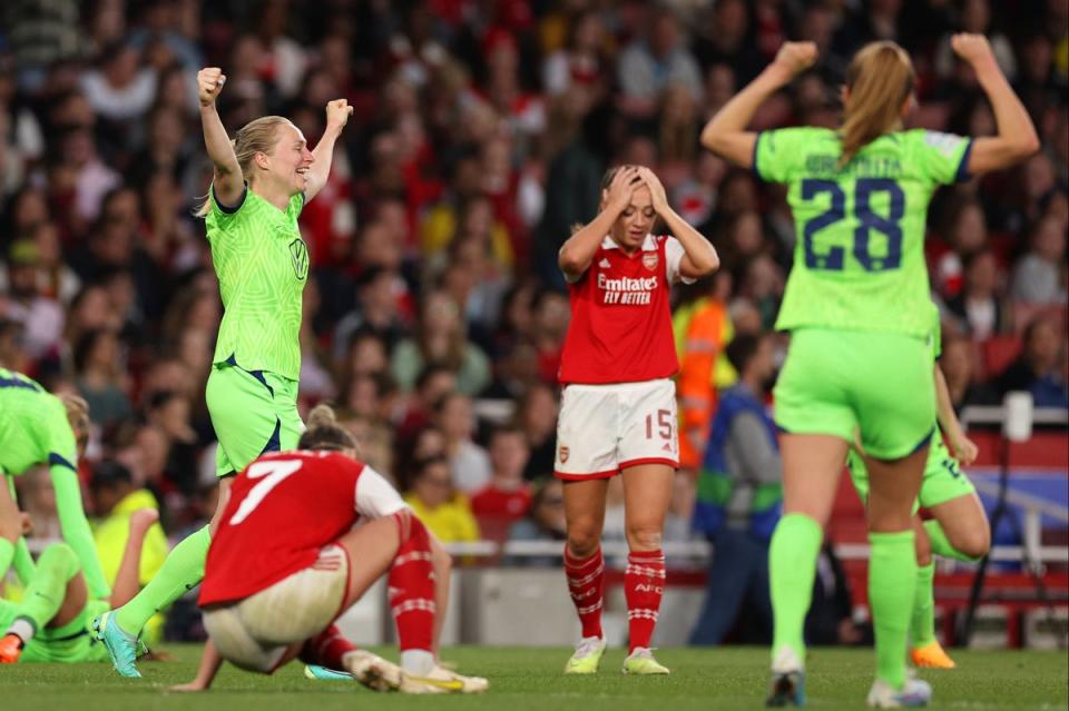 Arsenal faced Wolfsburg at the Emirates in the Women’s Champions League (Getty Images)