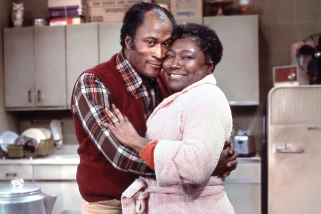 <p>CBS via Getty</p> John Amos and Esther Rolle on Good Times.