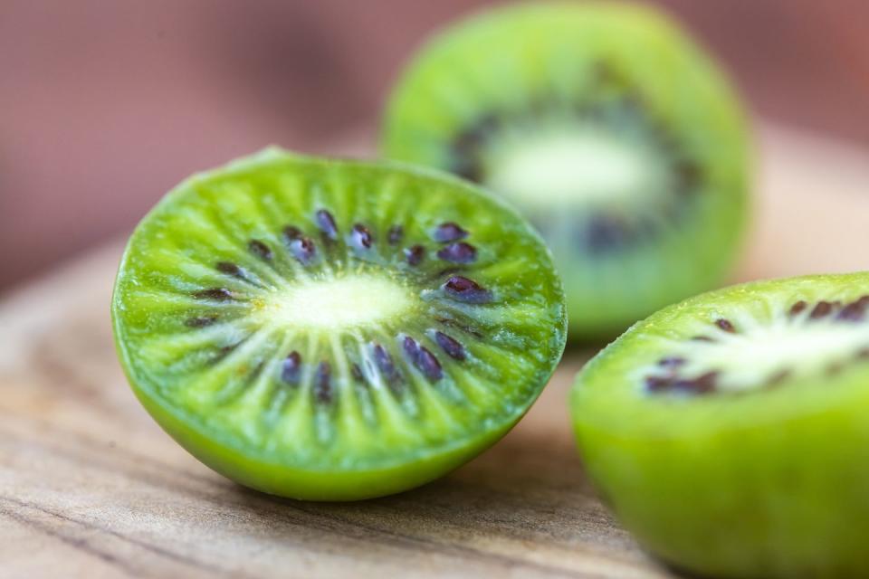 fresh sliced mini kiwis