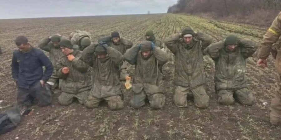 Captured Russian soldiers in Ukraine