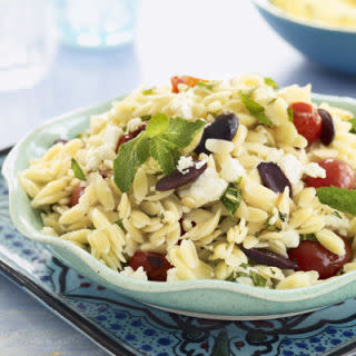 Orzo Salad with Grape Tomatoes, Feta, and Mint