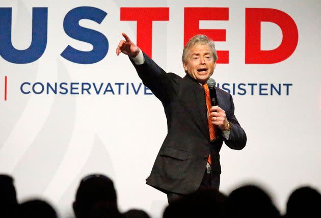 Don Huffines speaks at a rally for 2016 Republican presidential candidate Sen. Ted Cruz in Dallas in 2016.  (Photo: Stewart F. House via Getty Images)