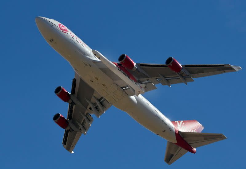 Richard Branson's Virgin Orbit test high-altitude launch system, in Mojave