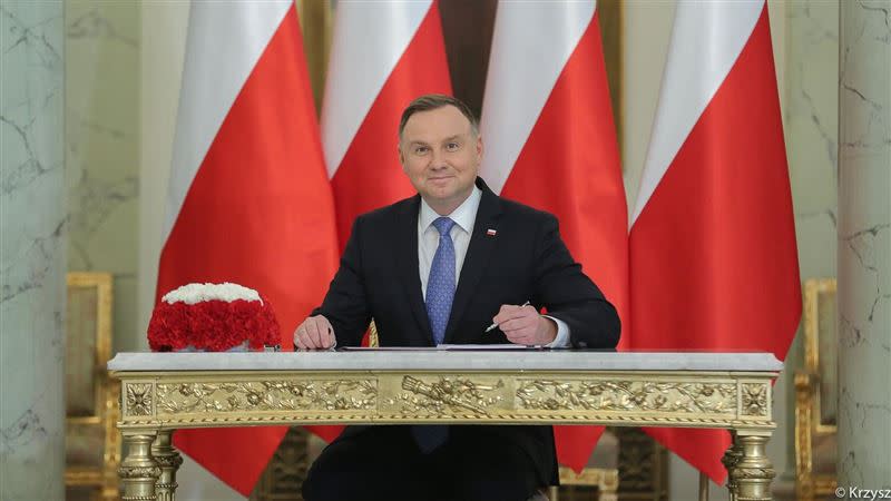 48歲的波蘭總統杜達（Andrzej Duda）。（圖／翻攝自臉書）