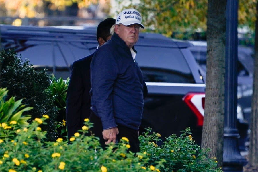 President Donald Trump arrives at the White House after golfing Nov. 7, 2020, in Washington. (AP Photo/Evan Vucci, File)