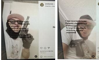 Diego Ibarra holds a gun in a social media post found by federal agents.