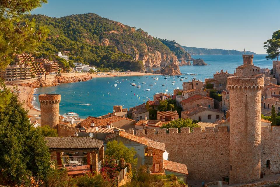 tossa de mar on the costa brava, catalunya, spain