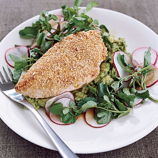 Sesame Chicken Salad with Ginger-Lime Dressing