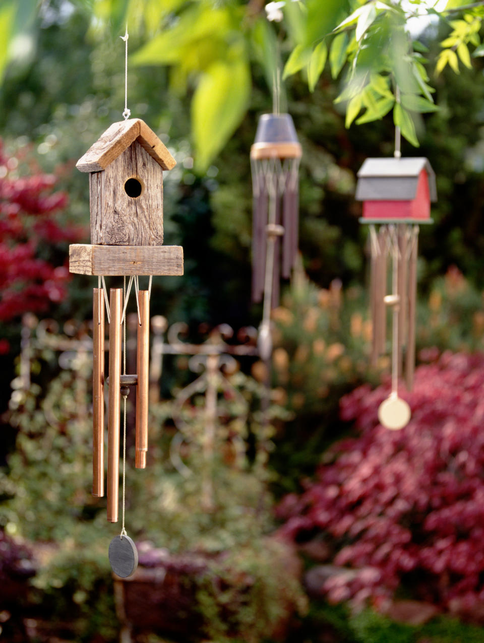 6. Attach wind chimes for a sensory delight