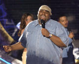 In May 2003, it was the soulful and confident Ruben Studdard who dominated the Talent search show with his brilliant voice, trademark jerseys and priceless smile. (Photo by Ray Mickshaw/WireImage)