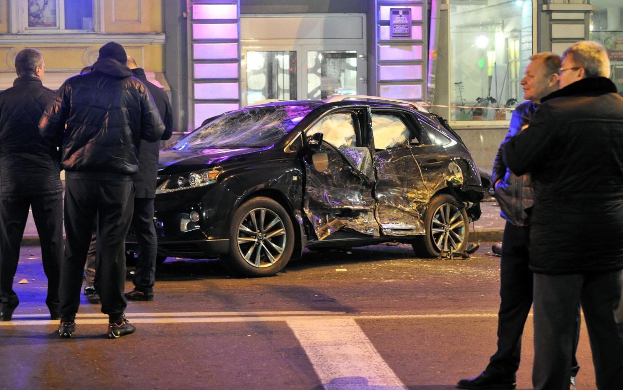 Scene of the fatal car crash Fatal car crash - REX/Shutterstock
