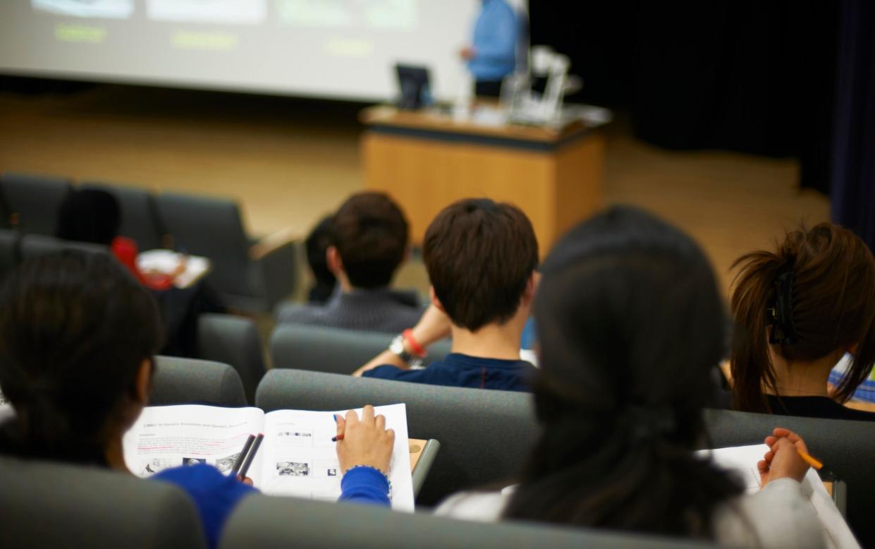 Students in a lecture hall