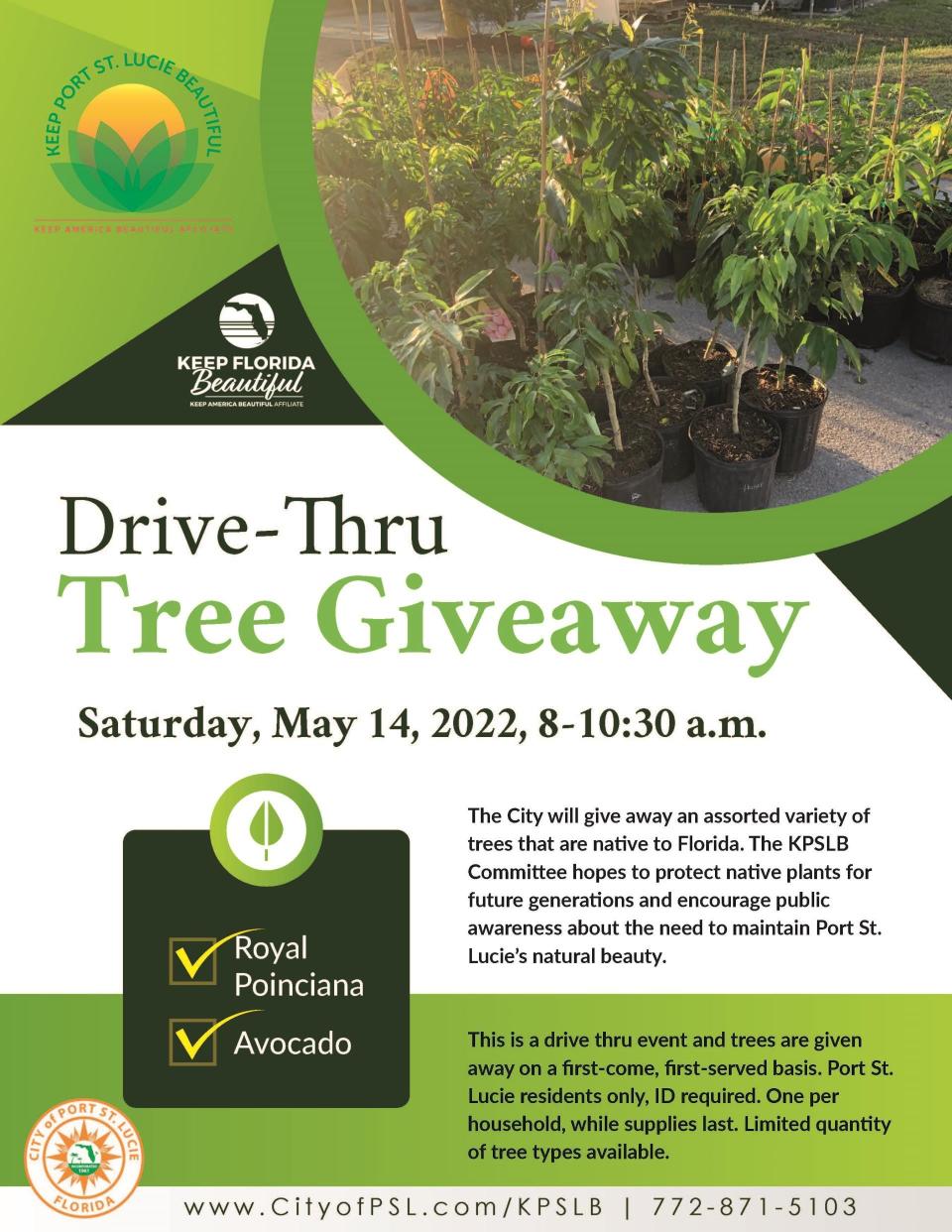 Port St. Lucie was advertising a giveaway of "trees that are native to Florida" and plans to give away royal Poinciana and avocado trees. There's only one problem: Neither is native to Florida, according to the University of Florida. The city has since removed the flier from its website and social media.