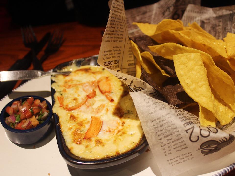 red lobster times square lobster dip and chips