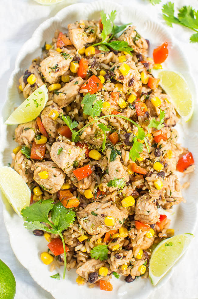 <strong>Get the&nbsp;<a href="https://www.averiecooks.com/lime-cilantro-chicken-with-mixed-rice-and-black-beans/" target="_blank">Lime Cilantro Chicken With Mixed Rice and Black Beans</a> recipe from Averie Cooks</strong>