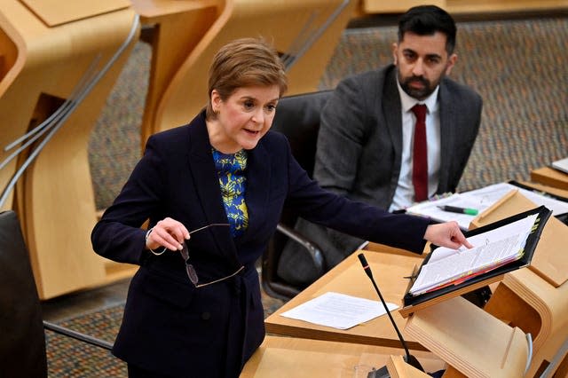 Nicola Sturgeon in Holyrood