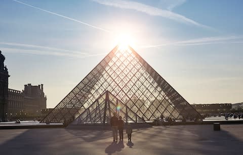 Louvre Museum pyramid - Credit: Getty