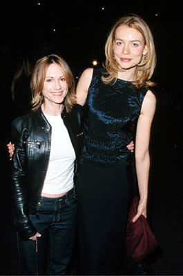 Holly Hunter and Saffron Burrows at the First Yahoo! Internet Life Online Film Festival premiere of Screen Gems' Time Code in Hollywood