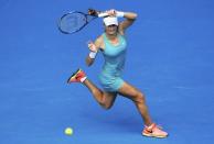 Tennis - Australian Open - Melbourne Park, Melbourne, Australia - 21/1/17 Russia's Ekaterina Makarova hits a shot during her Women's singles third round match against Slovakia's Dominika Cibulkova. REUTERS/Jason Reed