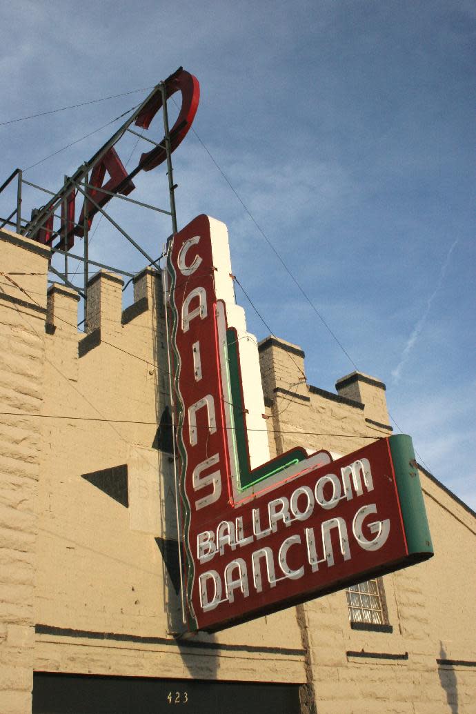 This undated photo provided by the Tulsa Regional Chamber shows Cain's Ballroom, built in 1924 and known as the regular performing venue of Bob Willis, the "King of Western Swing." The club now draws a steady stream of big acts across all genres but it's one of a number of buildings in Tulsa that date to an oil boom in the 1920s. (AP Photo/Tulsa Regional Chamber, Don Sibley)