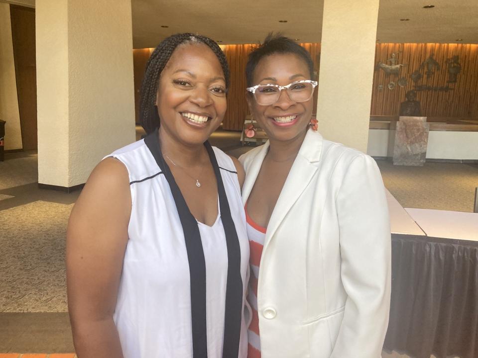 Linda Wolfe, left, president of The Great Khalid Foundation, and Sereka Barlow, CEO of the YWCA El Paso Del Norte Region, are excited about the inaugural Juneteenth Cultural Celebration.