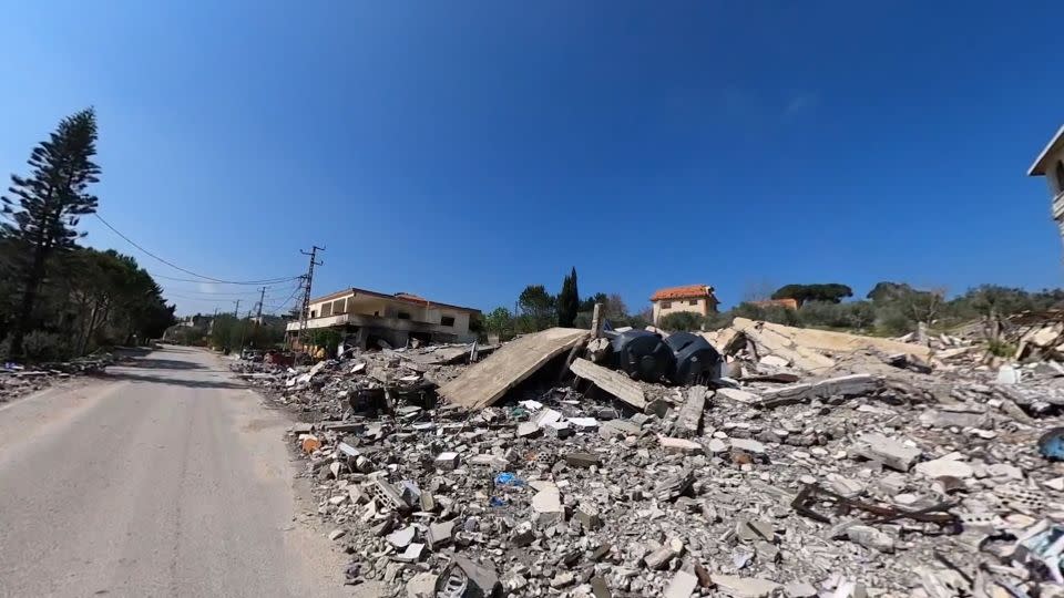 Kafr Kila is a town that is - for the most part - deserted, and one that has borne the brunt of Israeli airstrikes in a series of back and forth exchanges between Israel and Hezbollah. - Charbel Mallo/CNN