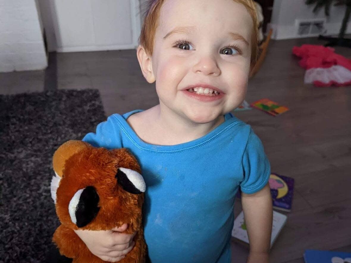 Waylon Saunders is recovering in a London, Ont., hospital after falling into an outdoor pool at a home daycare in Petrolia on Jan. 24, 2023. (Gillian Burnett - image credit)