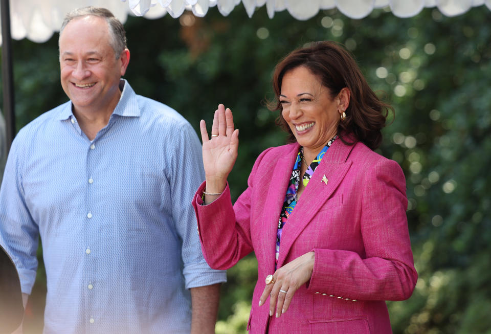 Vice President Kamala Harris and Second Gentleman Doug Emhoff host an event celebrating the 50th anniversary of hip hop at the VP’s residence in September