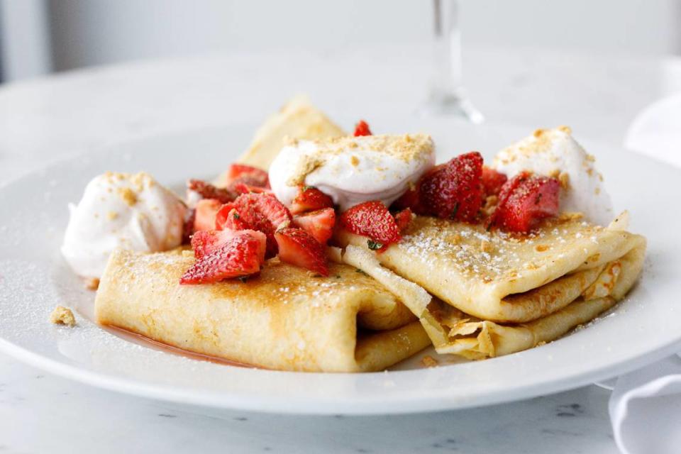 Restaurants all over Wichita are offering brunch on Mother’s Day, including Larcher’s Market at 3555 E. Douglas. The crepe above is on its menu.