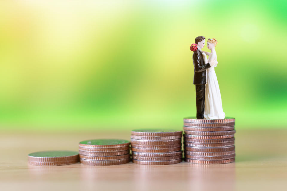 Financial save money for wedding. Prepare for marriage expenses