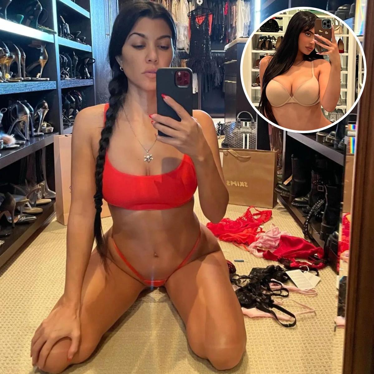 Kylie Jenner Nude Bra Spandex -- Kim Kardashian's Sister In Skin