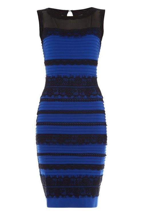 blue dress with black