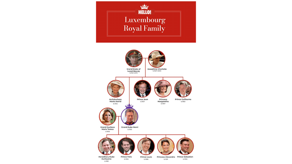 The Luxembourg royal family tree