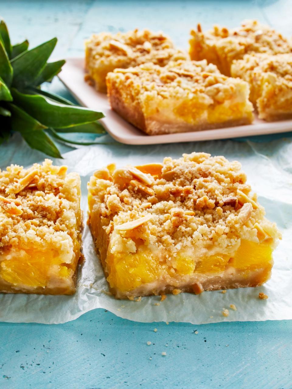 <p><strong>Recipe: </strong><a href="https://www.southernliving.com/recipes/buttery-pineapple-crumble-bars" rel="nofollow noopener" target="_blank" data-ylk="slk:Buttery Pineapple Crumble Bars;elm:context_link;itc:0;sec:content-canvas" class="link "><strong>Buttery Pineapple Crumble Bars</strong></a></p> <p>Our readers who love to bake had so much fun with these sweet bars that use sweet pineapple and kitchen staples like flour, butter, and sugar. Bake a batch to make your neighbor’s day! Readers even adapted this recipe with peaches, blueberries, and mangoes.</p>