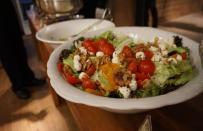 <p>There was a wide array of salads on the menu. As you can imagine, the athletes are very conscious of calories and nutrition, and vegetables are an integral part of their diet.</p>