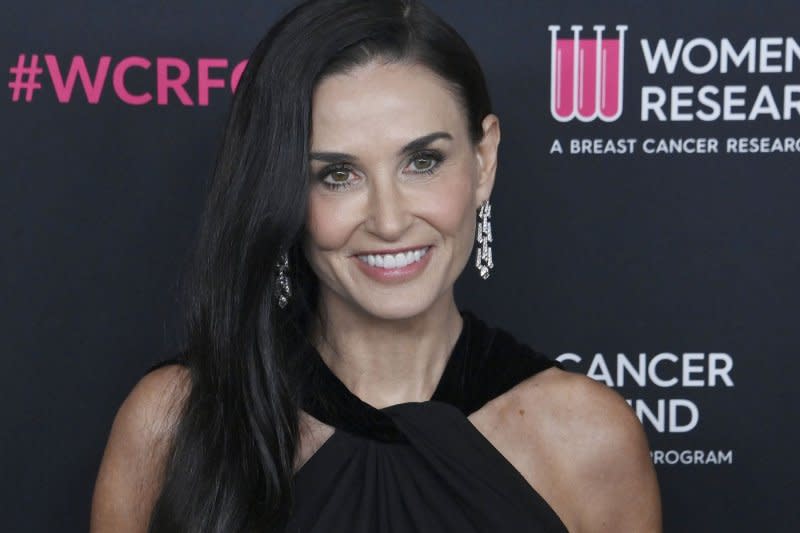 Demi Moore, recipient of the Courage Award, attends "An Unforgettable Evening" benefitting the Women's Cancer Research Fund at the Beverly Wilshire Hotel in Beverly Hills on April 10. Photo by Jim Ruymen/UPI