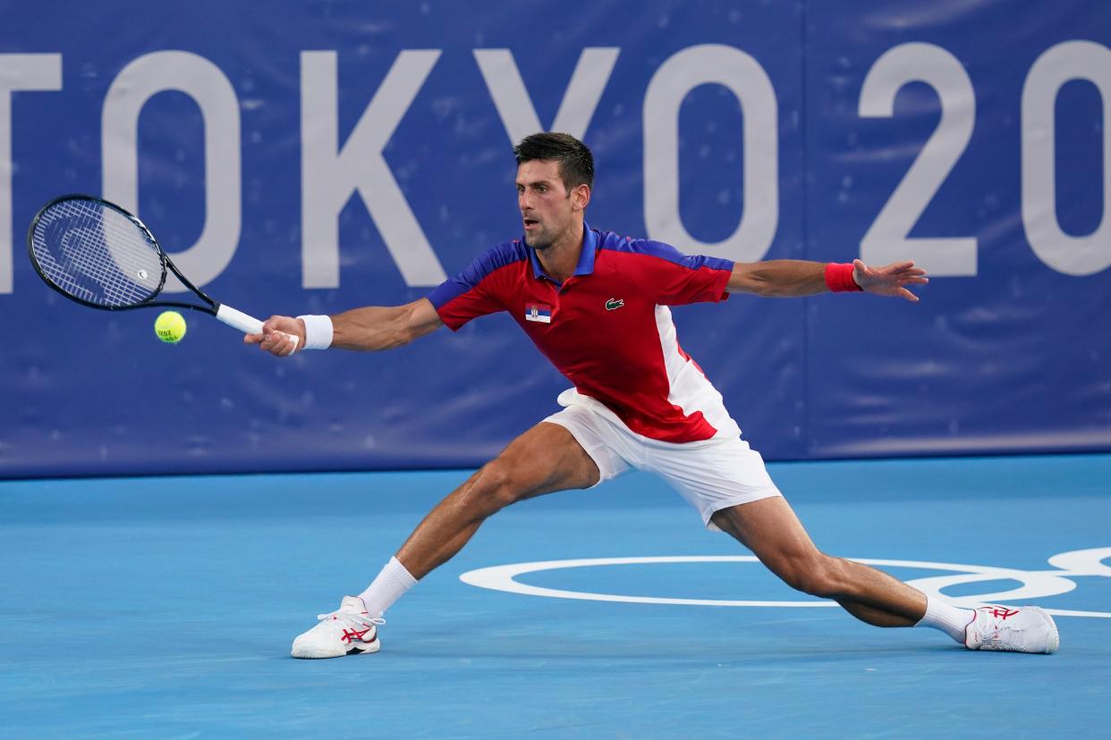 Novak Djokovic’s hopes of singles gold ended with defeat by Alexander Zverev (Patrick Semansky/AP) (AP)