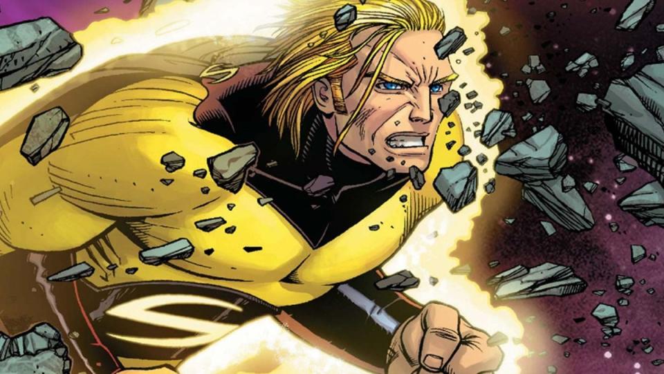 The Sentry, art by John Romita Jr., as a member of the Avengers.