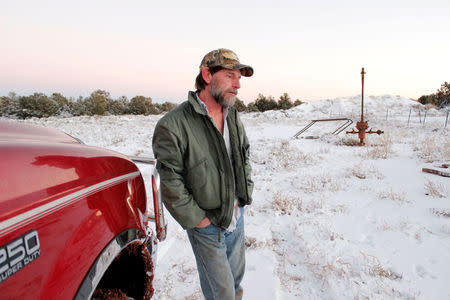 David Perkins says he hopes President-elect Donald Trump would reverse a possible national monument in the Bears Ears area of southern Utah after losing investors in his oil well after a push intensified for a national monument in the acres surrounding his lease west of Blanding, Utah, U.S., December 19, 2016. REUTERS/Annie Knox