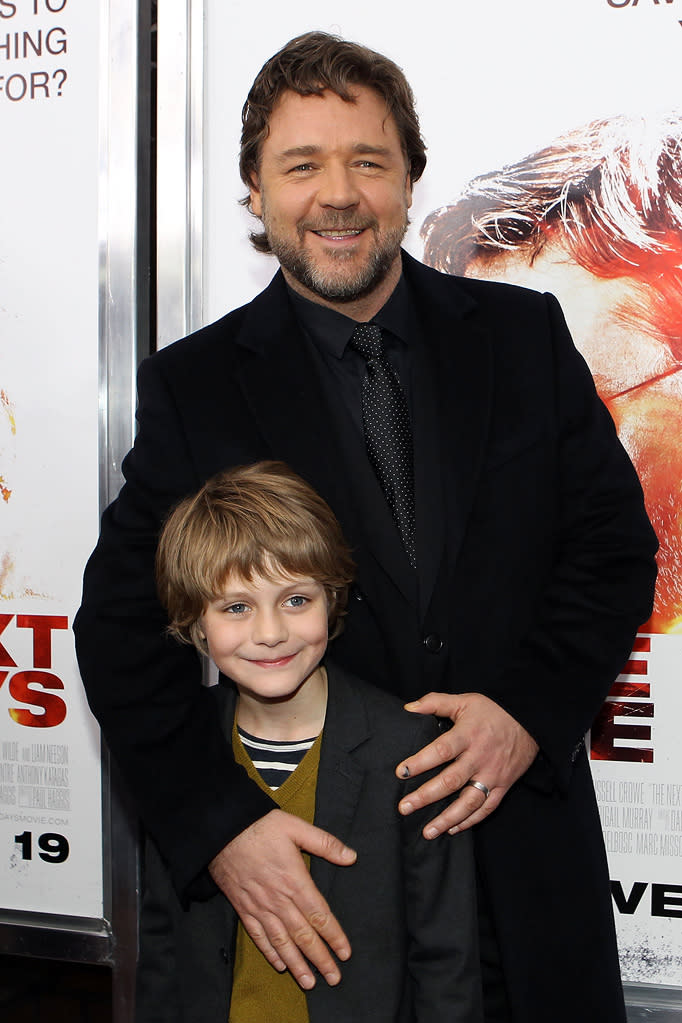 The Next Three Days 2010 NY Premiere Russell Crowe Ty Simpkins