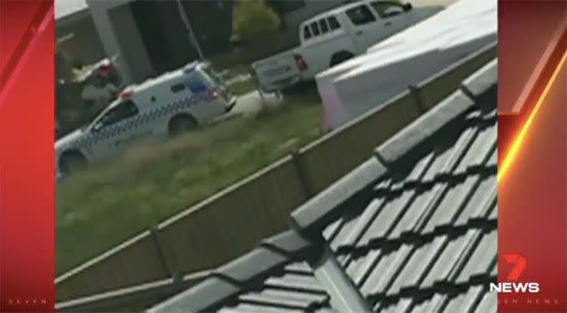 The driver sneaked past a police vehicle. Source: 7News