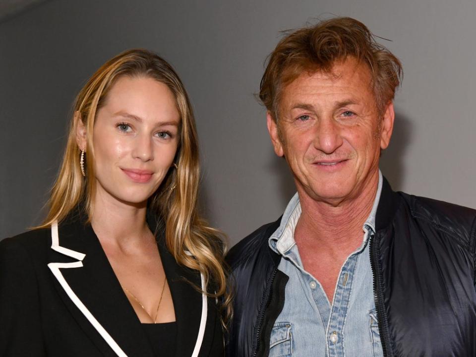 Dylan Penn and her father Sean at an event for ‘Flag Day' (Rodin Eckenroth/Getty Images)