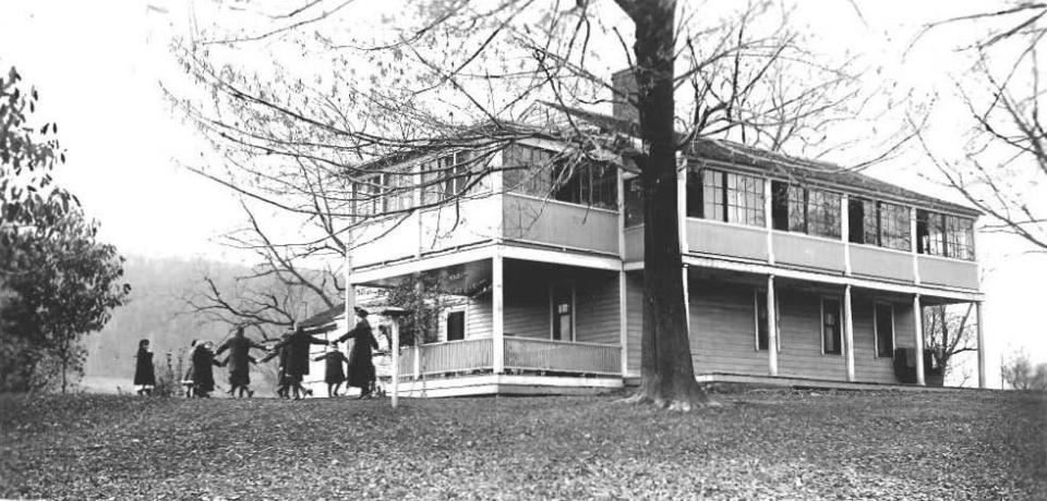 Kids play at the Federation Farm, on Hoffman Street in Elmira.