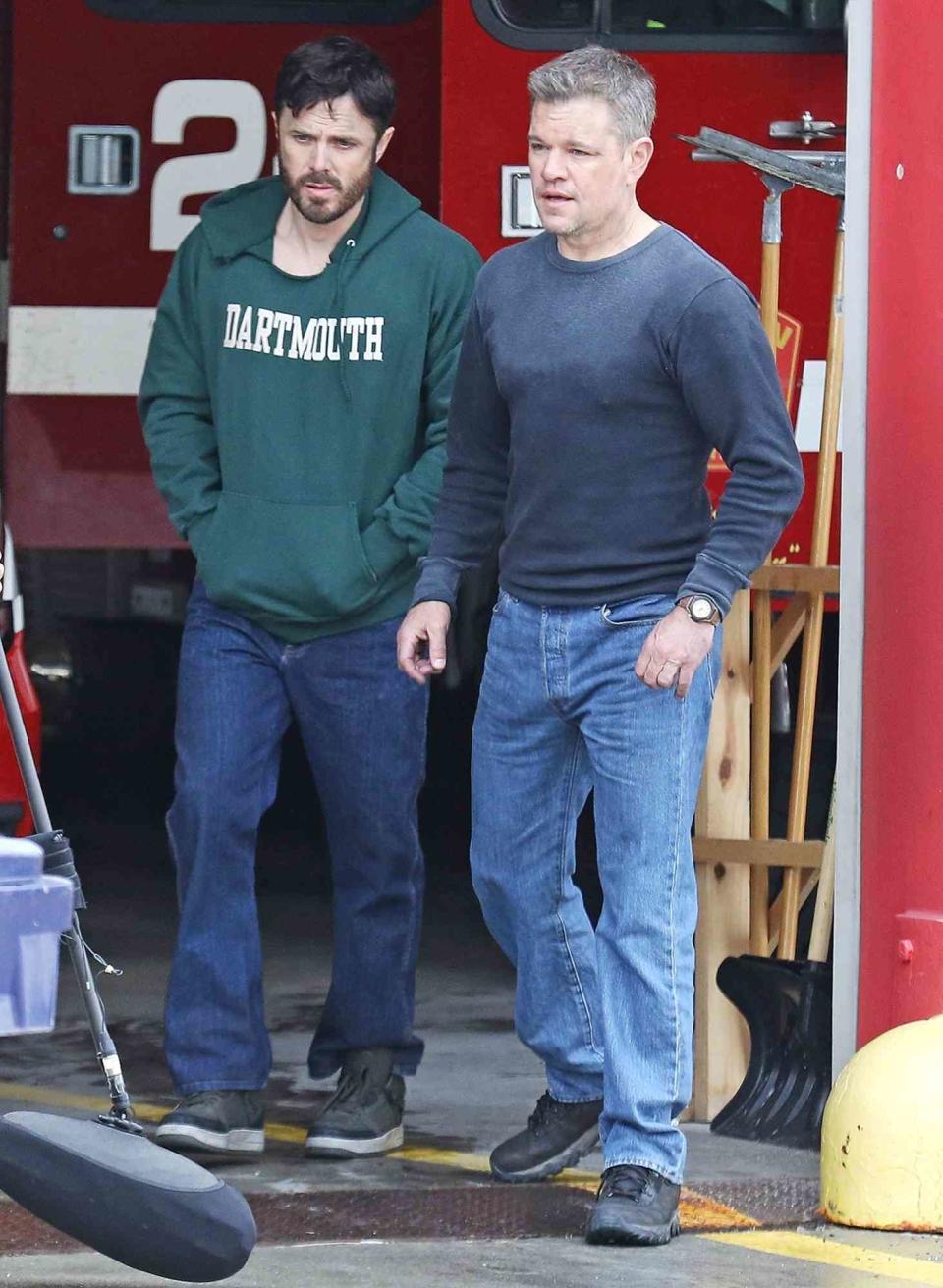 Matt Damon and Casey Affleck Film New Movie 'The Instigators' in Boston