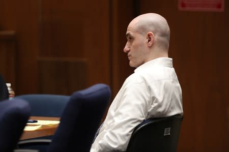 FILE PHOTO: Michael Gargiulo sits in court during his murder trial in Los Angeles