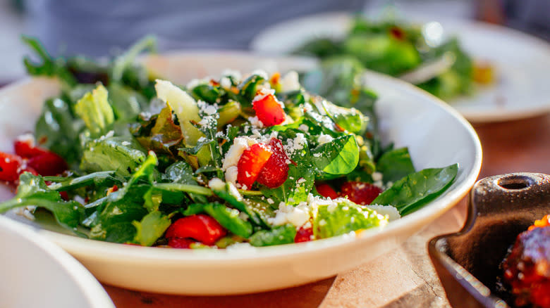 single dish of colorful salad