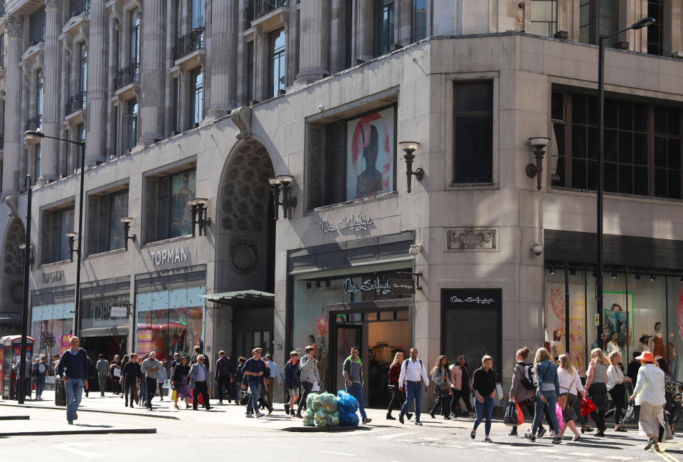 The attack took place in Oxford Street in central London.