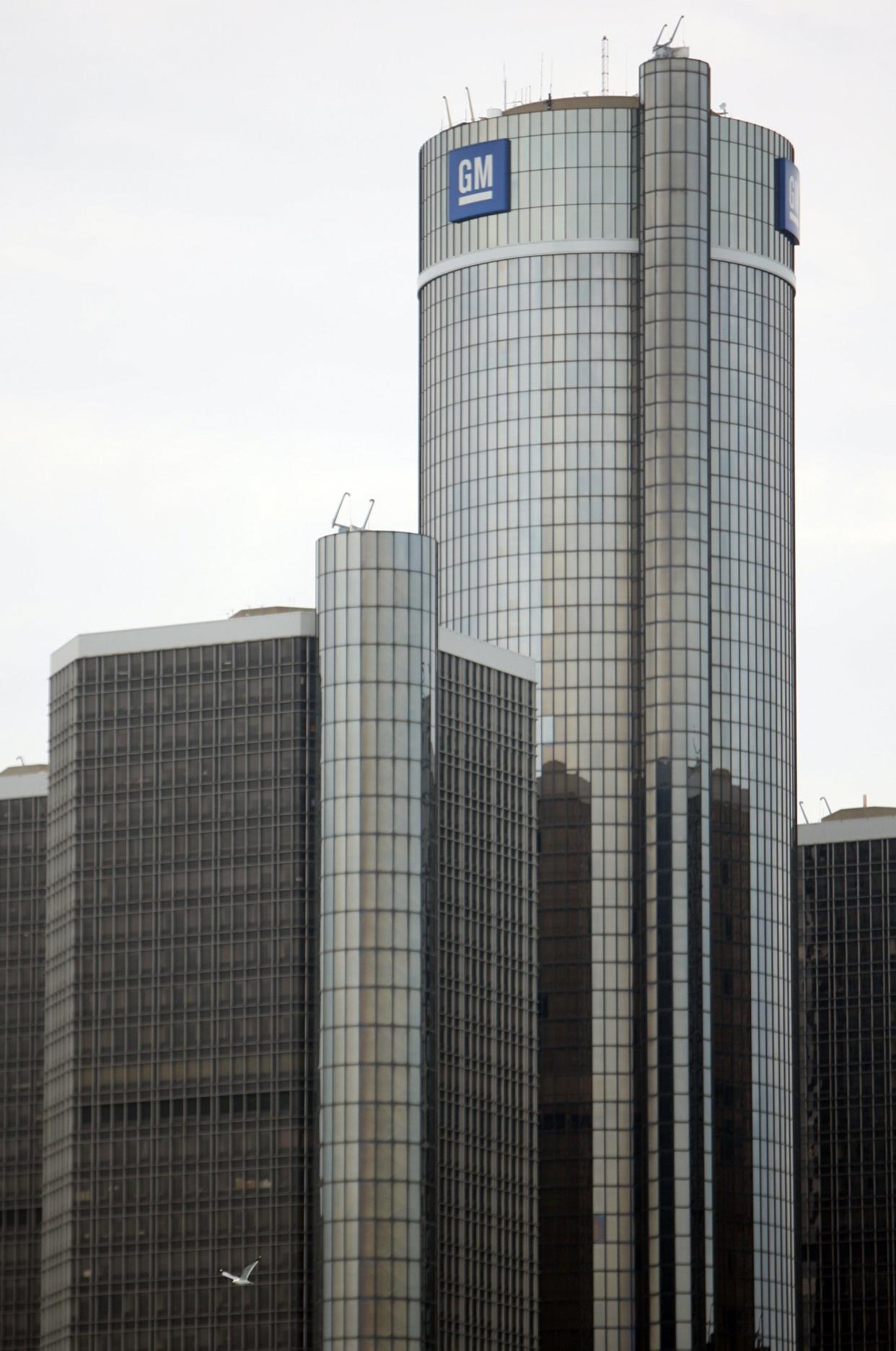General Motors' headquarters at the Renaissance Center in Detroit